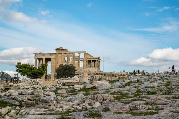 Atenas Grecia Febrero 2020 Ruinas Del Partenón Acrópolis 447 Atenas — Foto de Stock