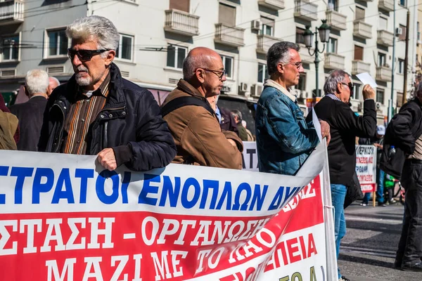 Athene Stad Griekenland Februari 2020 Openbare Sector Werknemers Athene Stad — Stockfoto