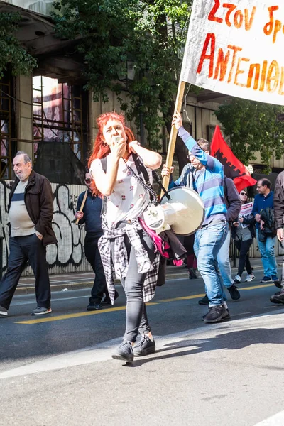 그리스 아테네 2020 아테네 공무원들 정부의 법안에 반대하여 새로운 파업을 — 스톡 사진