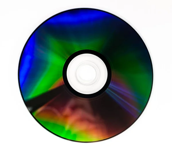 Dvd Compact Optical Disk Storage Medium Dust Scratches Rainbow Spectrum — Stock Photo, Image