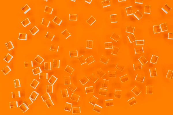 Abstrakt Plast Parallellepipediska Former Orange Bakgrund — Stockfoto