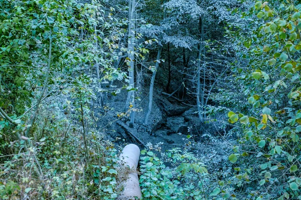 Toxic Vaste Discharge Copper Mining Residuals Geamana Village Rosia Montana — Stock Photo, Image