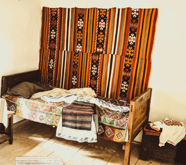 Sibiu City Romania August 2019 Traditional Romanian Folk House Interior — Stock Photo, Image