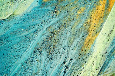 Kaolin madeninde soyut renk kum dokusu