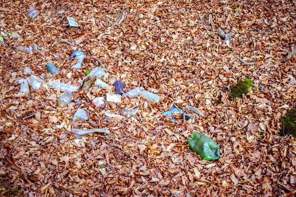 Concepto Contaminación Ambiental Por Productos Vida Humana Basura Los Residuos —  Fotos de Stock