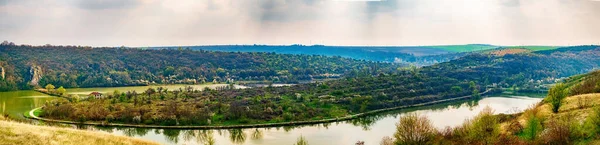 Panoramiczny Widok Park Narodowy Rusenski Lom Rzeka Malki Lom Powiat — Zdjęcie stockowe