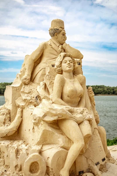 Ruse City Bulgaria September 2015 International Sand Sculpting Festival Located — 图库照片