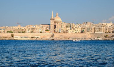 Valletta City, Malta - 15 Temmuz 2019, Marsans Harbour, Sliema, Malta