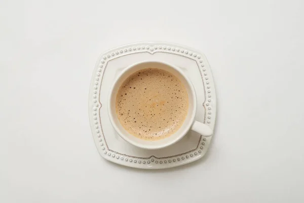 Flat lay of dark coffee — Stock Photo, Image