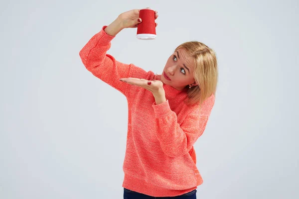 No more coffee in cup — Stock Photo, Image
