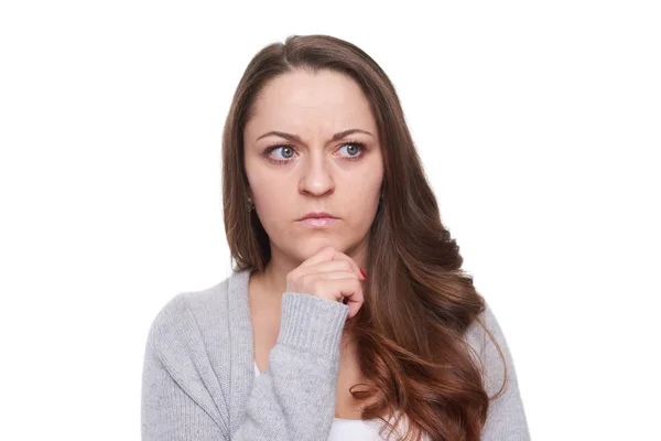 Woman thinking about something — Stock Photo, Image