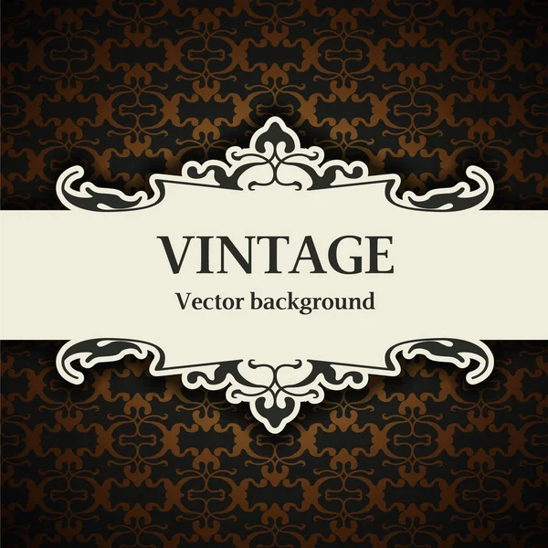 Vintage süslü afiş — Stok Vektör