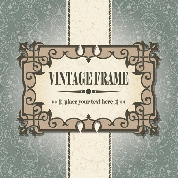 Beautiful vintage frame — Stock Vector
