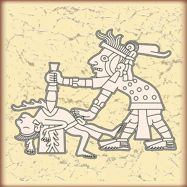 Ornament in Maya style — Stock Vector