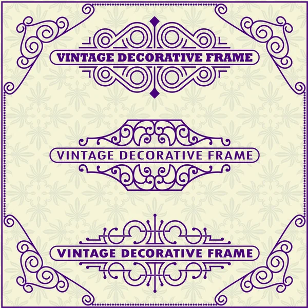 Set of vintage elements — Stock Vector