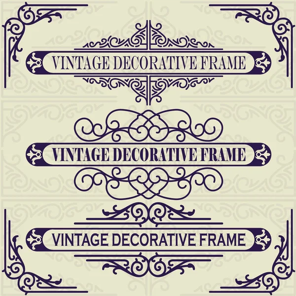 Set Elementi Design Illustrazione Vettoriale Vintage — Vettoriale Stock