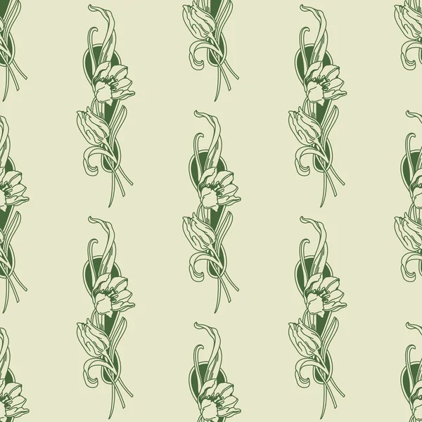 Naadloze Florale Achtergrond Grunge Kleuren — Stockvector