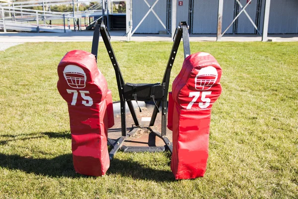 Red two person football sled — Stock Photo, Image