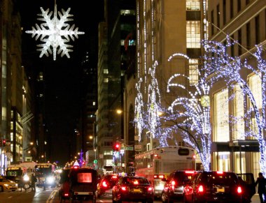 New York şehir sokaklarını Noel tatili sırasında