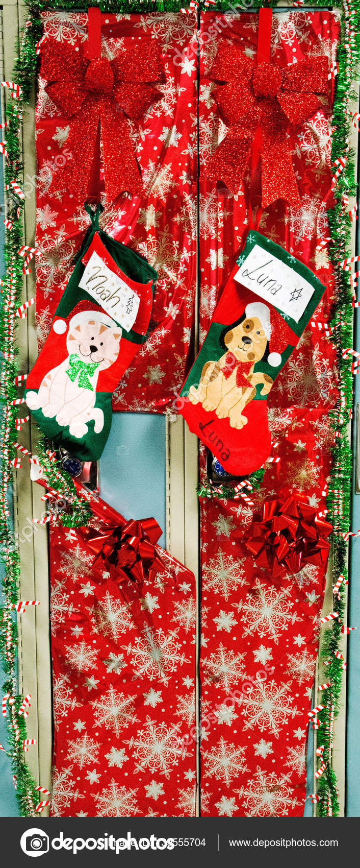 Lockers Decorated In A High School Stock Photo C Woodysphotos