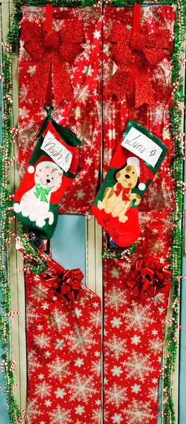 Lockers decorated in a high school — Stock Photo, Image