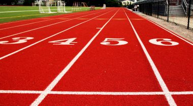 100 metre görünümünden start hattı