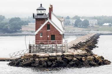 Rockland dalgakıran deniz feneri Maine sudan