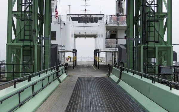 Entering Vinalhaven Ferry Maine Very Foggy Morning — Stock Photo, Image