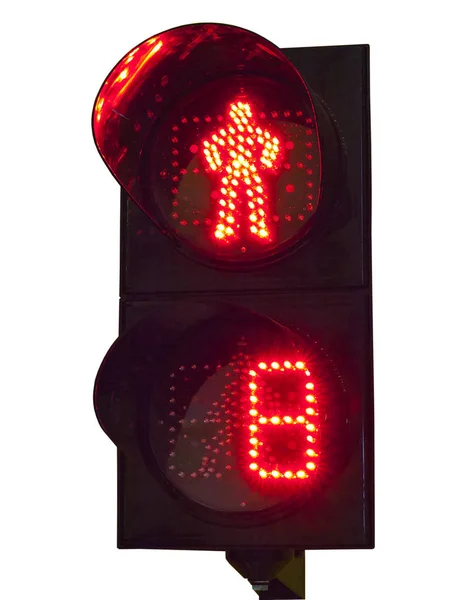 Bir arka plan trafiğindeki yayalar için trafik ışıkları