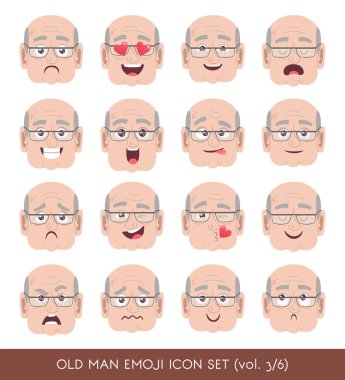 Yaşlı adam emoji Icon set
