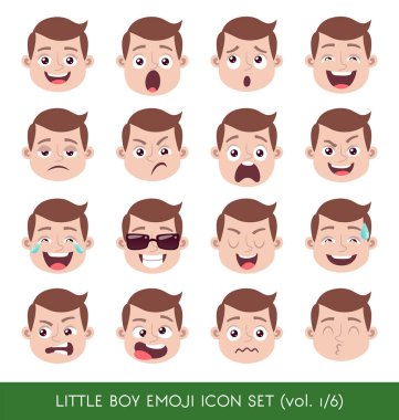 Küçük çocuk emoji Icon set