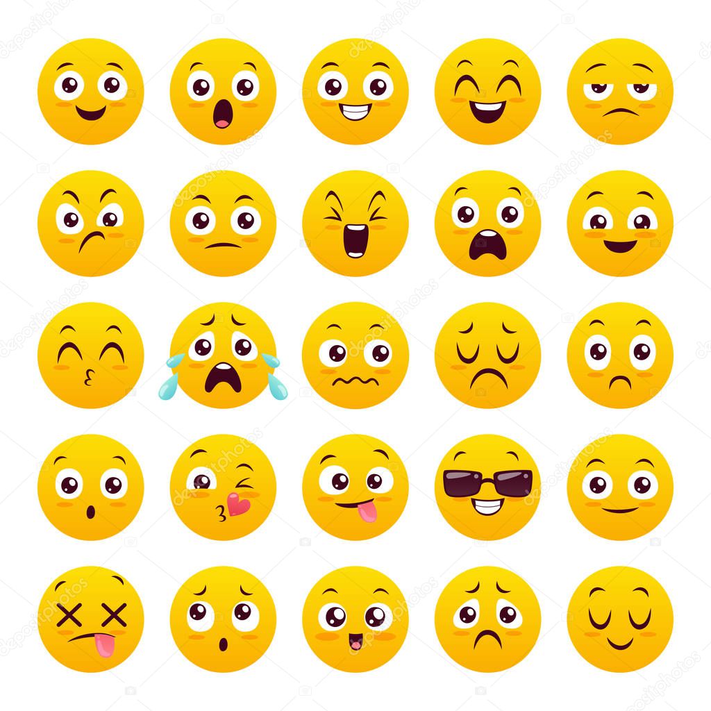 Web emojis set