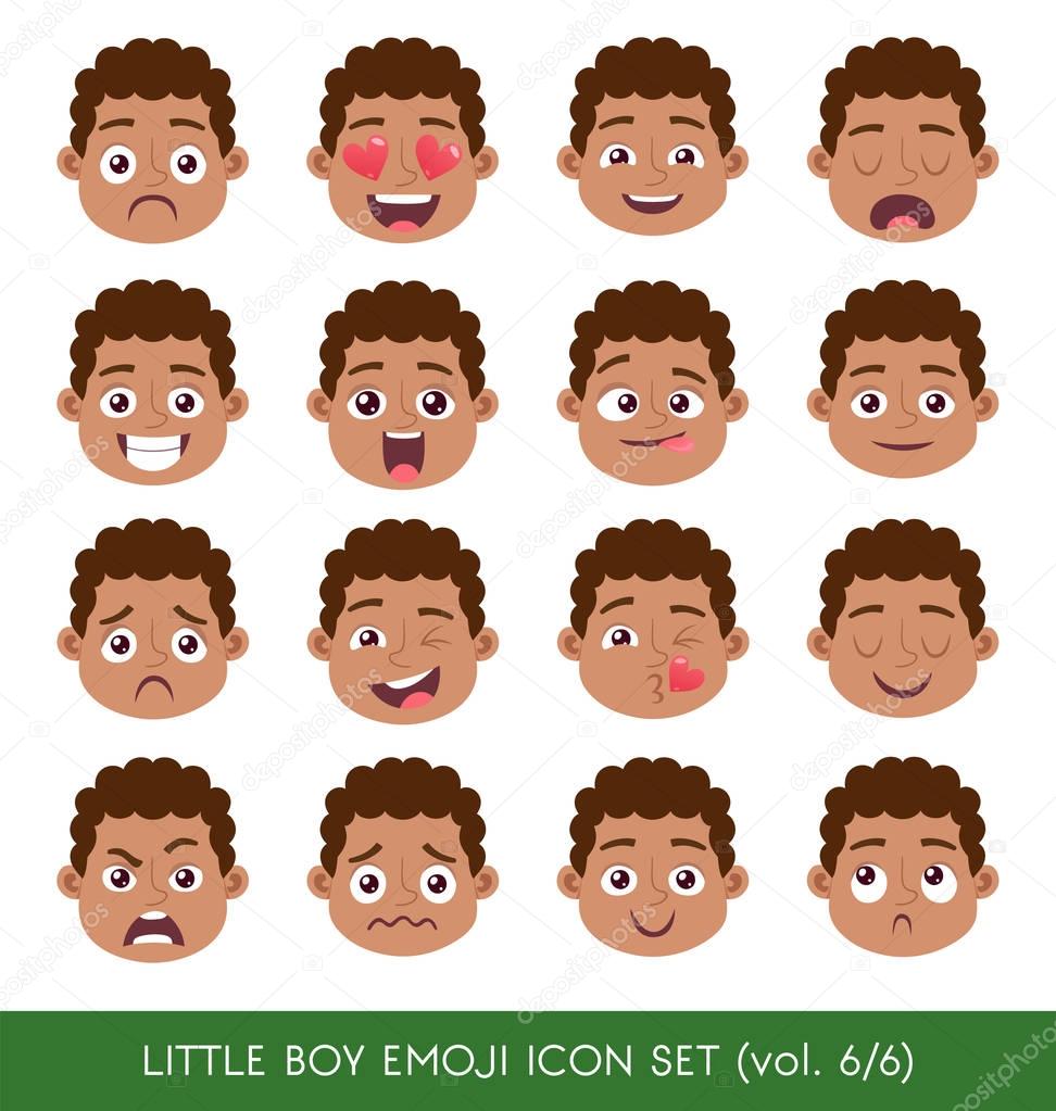 Little boy emoji icon set