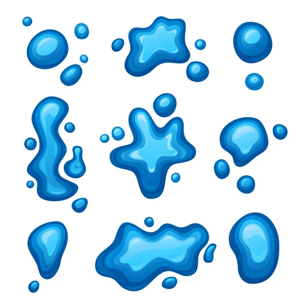 Vatten droppar set — Stock vektor