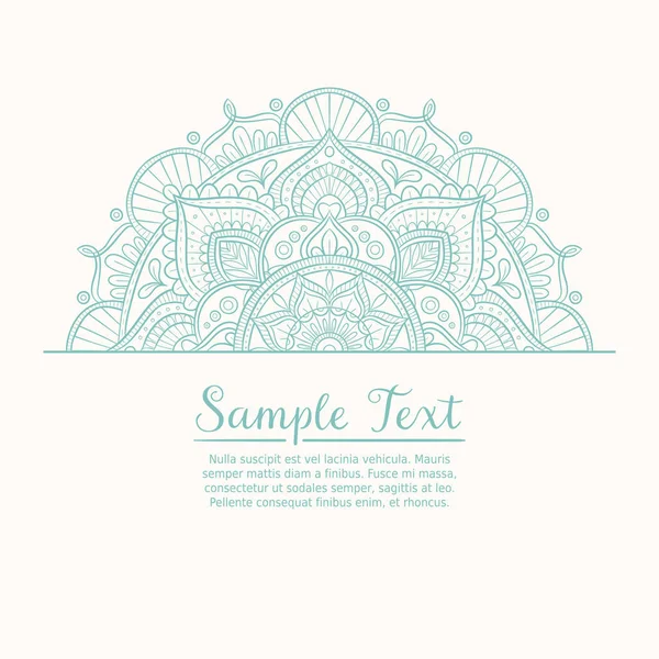 Tarjeta de detalle Mandala aislada — Vector de stock