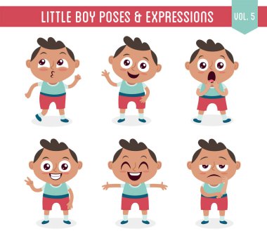 Küçük çocuk pozlar ve ifadeler (Vol. 5 / 8)