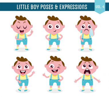 Küçük çocuk pozlar ve ifadeler (Vol. 4 / 8)