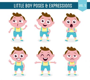 Küçük çocuk pozlar ve ifadeler (Vol. 5 / 8)