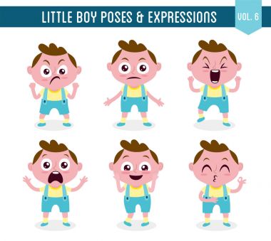 Küçük çocuk pozlar ve ifadeler (Vol. 6 / 8)