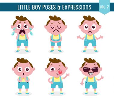 Küçük çocuk pozlar ve ifadeler (Vol. 7 / 8)