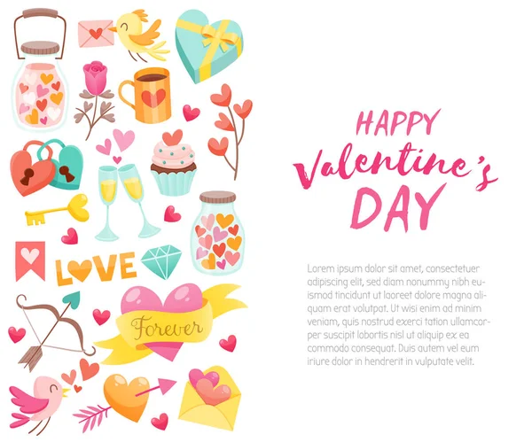 Valentine's Day Background with sample text — Stock Vector
