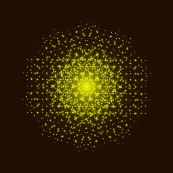 Mandala jaune clair. Ornement vectoriel abstrait — Image vectorielle