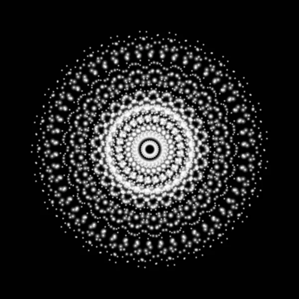 Mandala de luz blanca. Adorno abstracto vector — Archivo Imágenes Vectoriales