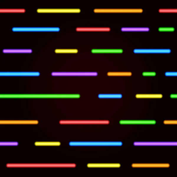 Neon seamless pattern. Vector bright neon lines — Stock Vector