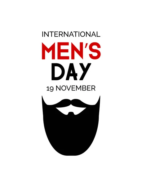 Journée des hommes. Carte de vœux vectorielle minimaliste — Image vectorielle