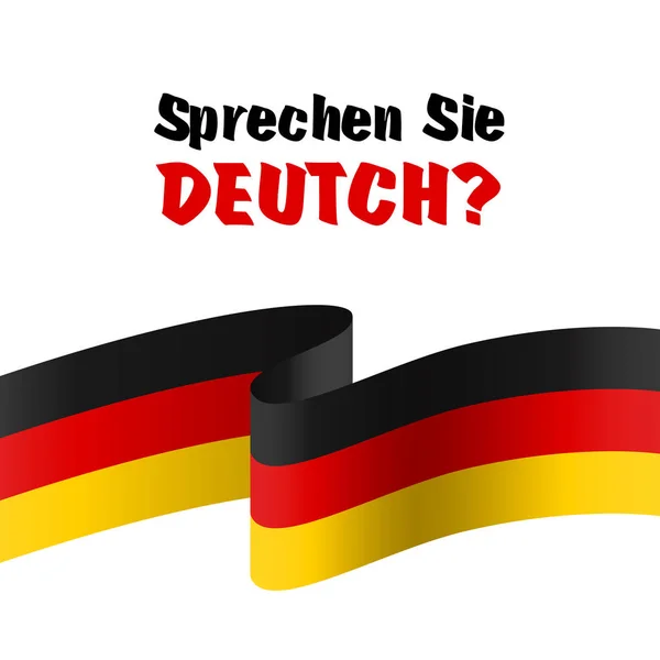 Sprechen Sie Deutch. La pregunta es si hablas alemán. . — Archivo Imágenes Vectoriales