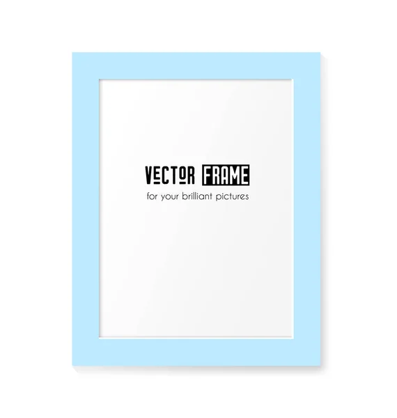 Marco azul realista del vector — Vector de stock