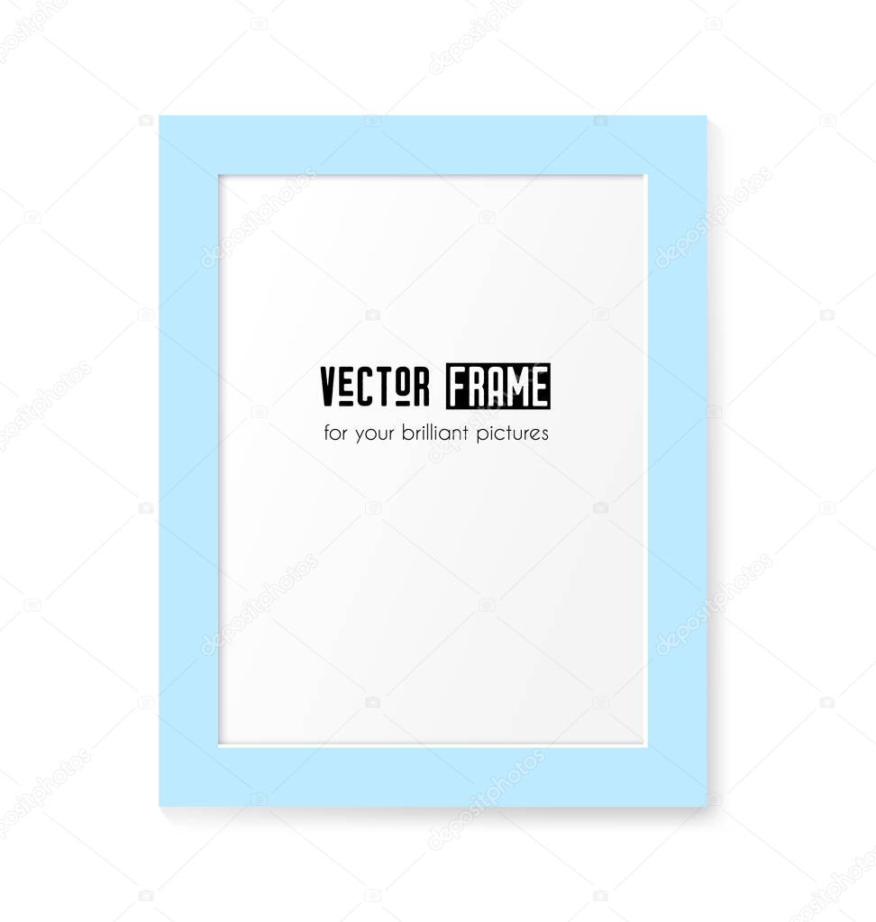 Vector realistic blue frame