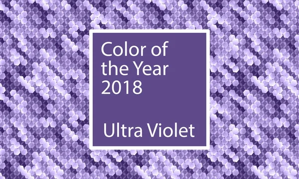 Kleur van het jaar 2018. Ultra violet abstract digitale achtergrond — Stockvector