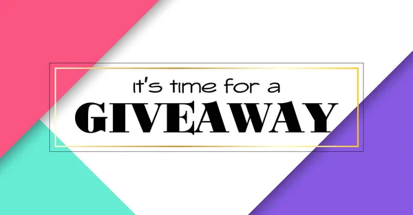 Час giveaway. Вектор банер для просування соціальних медіа. Facebook посилання розмір — стоковий вектор